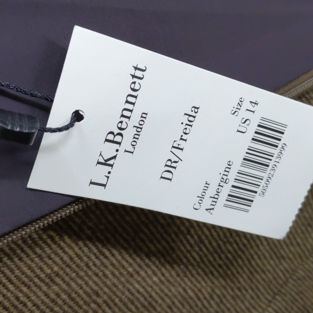LK Bennett Olive Green Wool Sheath Dress - Picture 7 of 7